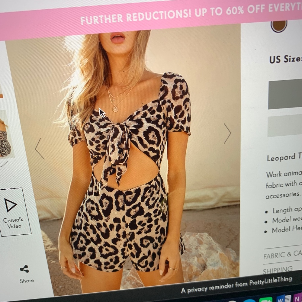 Cheetah Romper